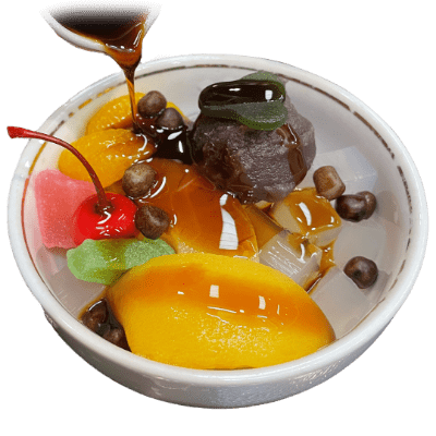 銀座 若松 ほうじ茶クリームあんみつ